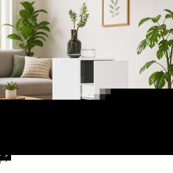 White Apothecary Cabinet: 30W x 41D x 77.5H cm Storage Unit