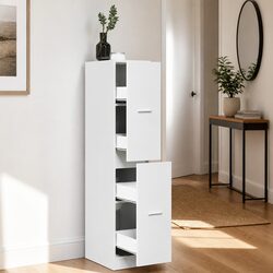 White Engineered Wood Apothecary Cabinet Dimensions