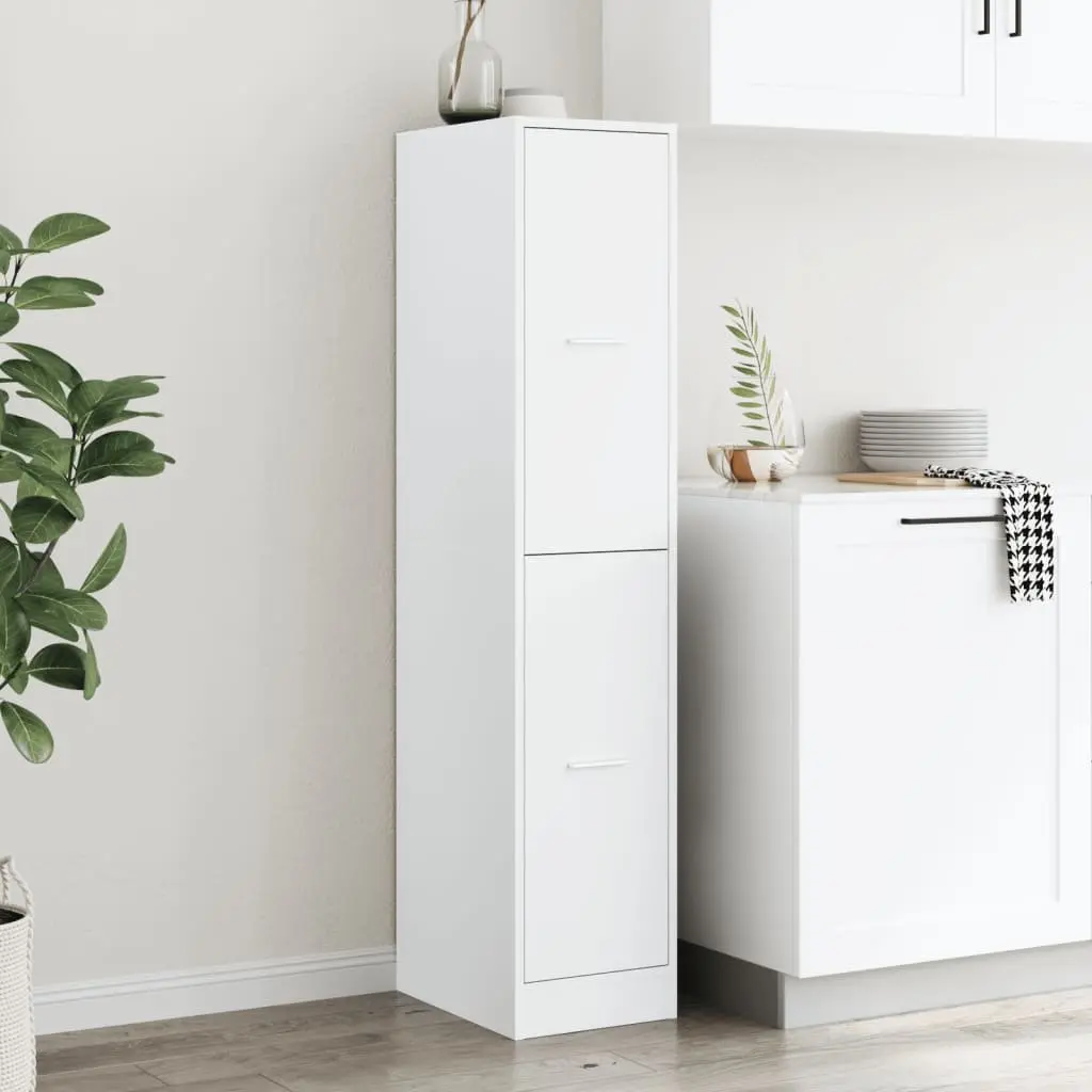 Apothecary Cabinet White Storage Furniture 30x41x144.5 cm