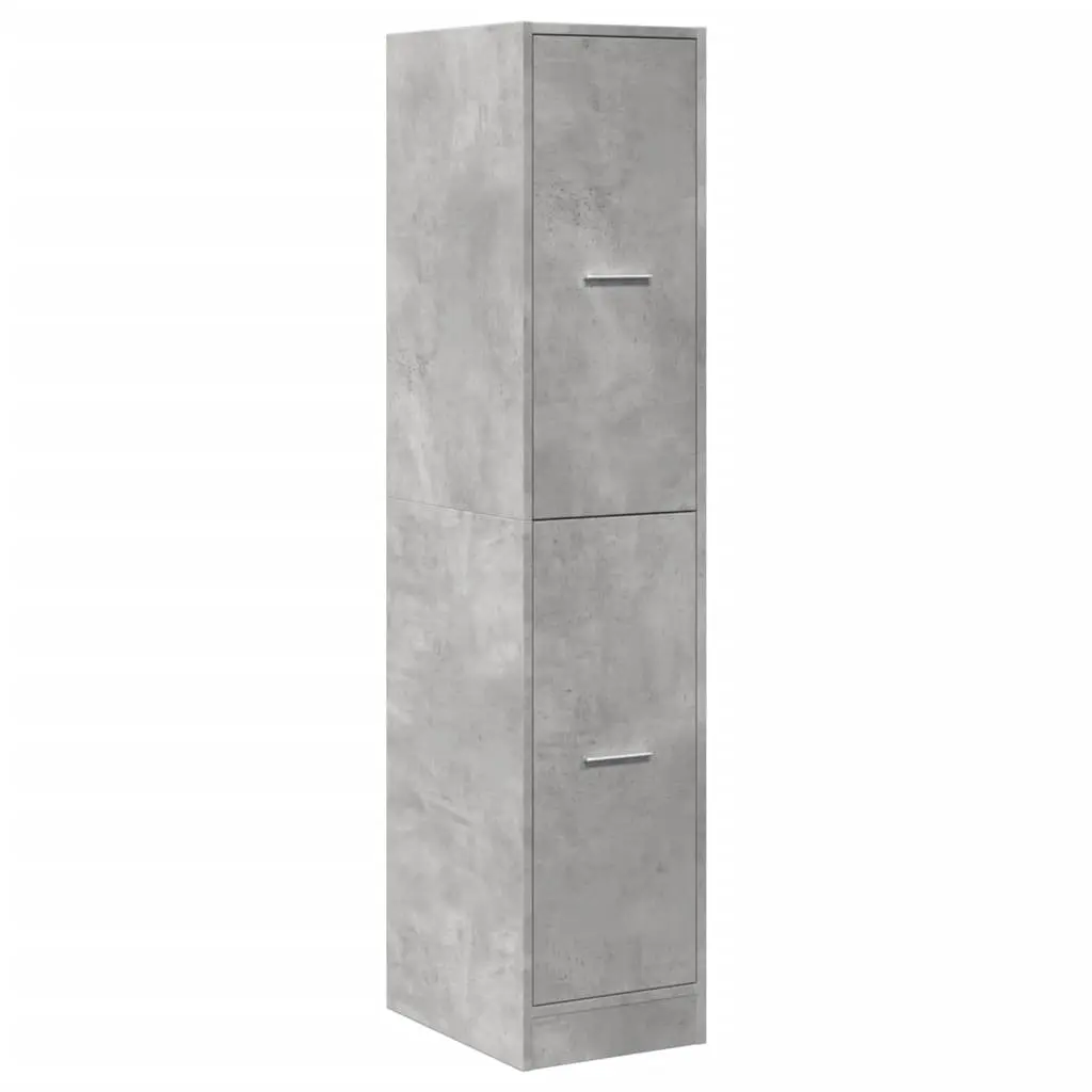 Apothecary Storage Cabinet Grey Engineered Wood Sideboard Drawer Organizer