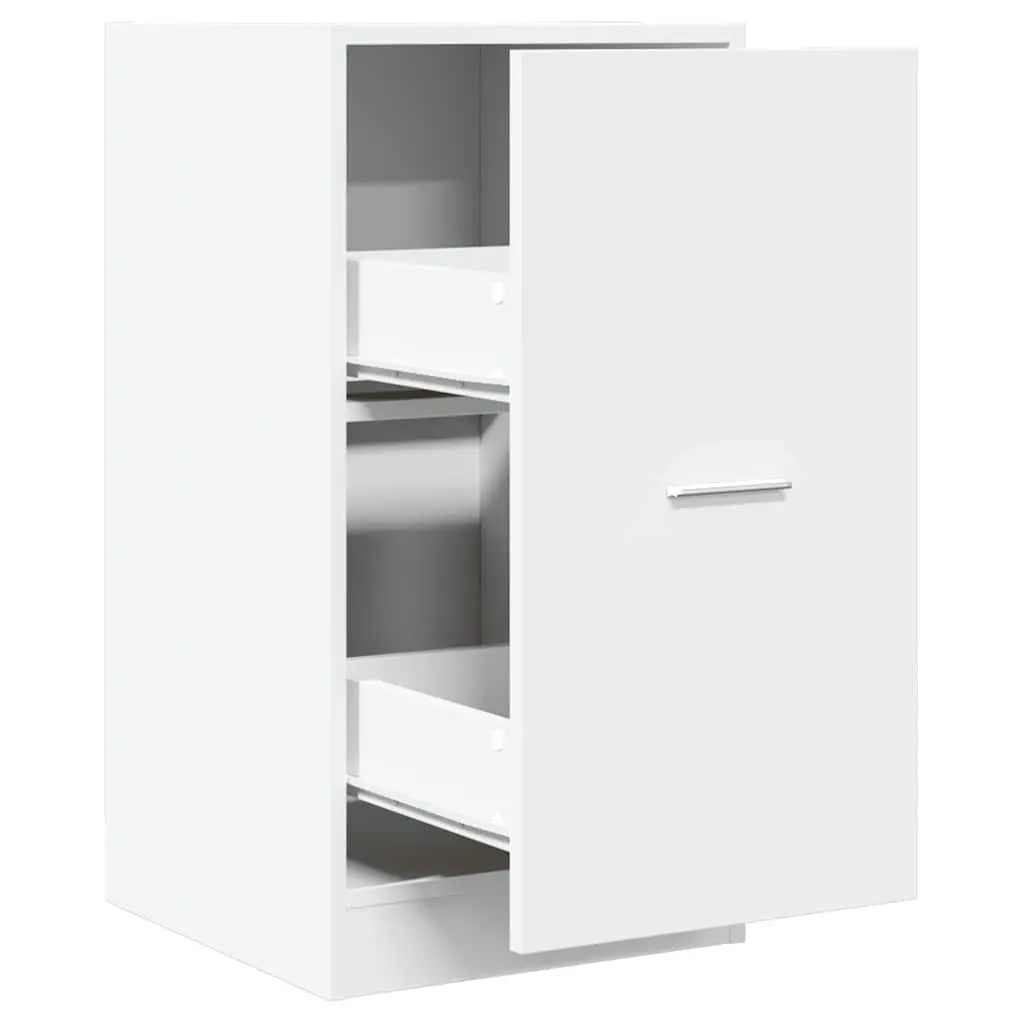 Apothecary Cabinet White Storage Chest Engineered Wood Bedroom 40 x 41 x 77.5 cm