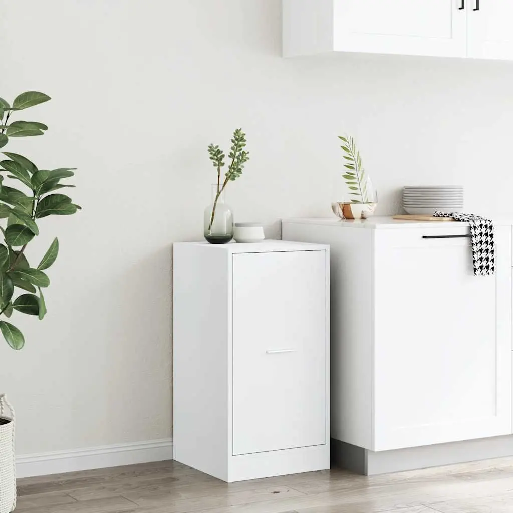 Apothecary Cabinet White Storage Chest Engineered Wood Bedroom 40 x 41 x 77.5 cm