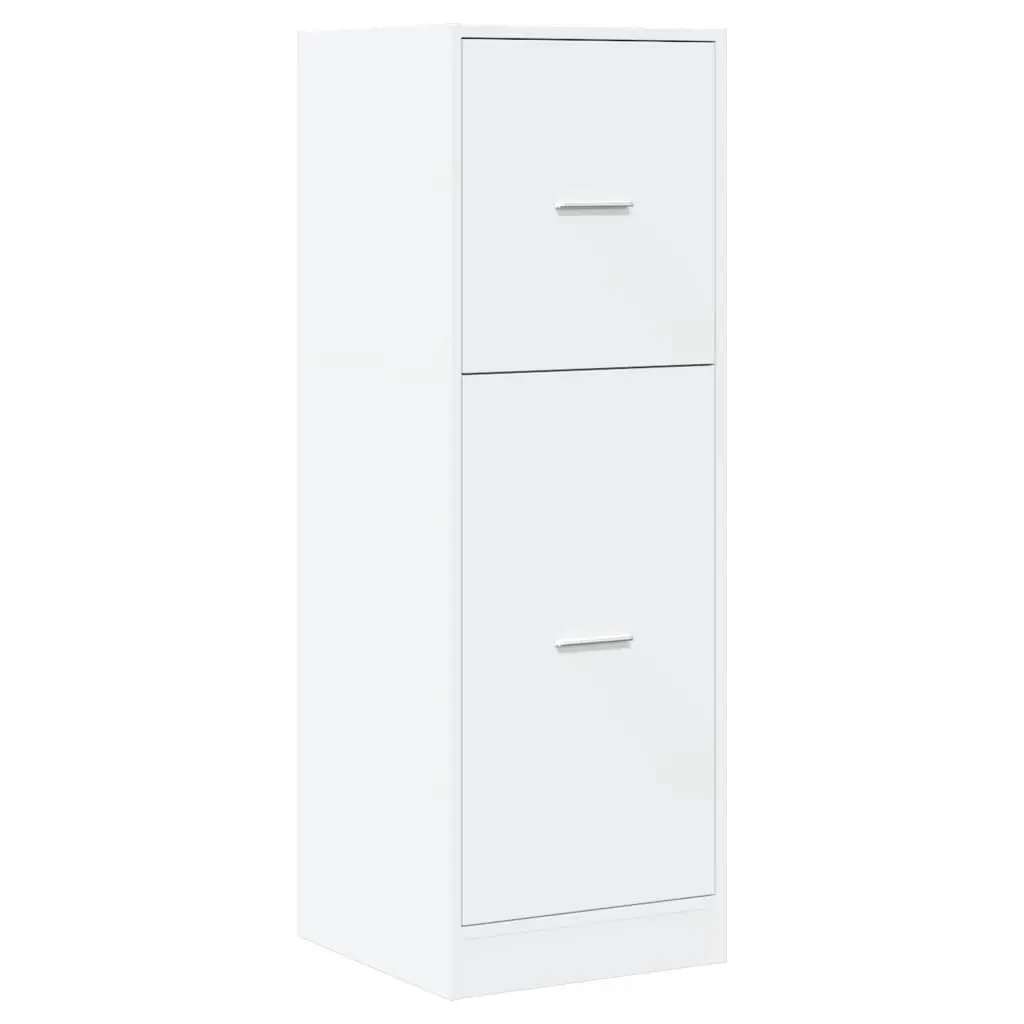 Apothecary Storage Cabinet White 40x41x118cm Engineered Wood Organiser Drawers for Home and Office