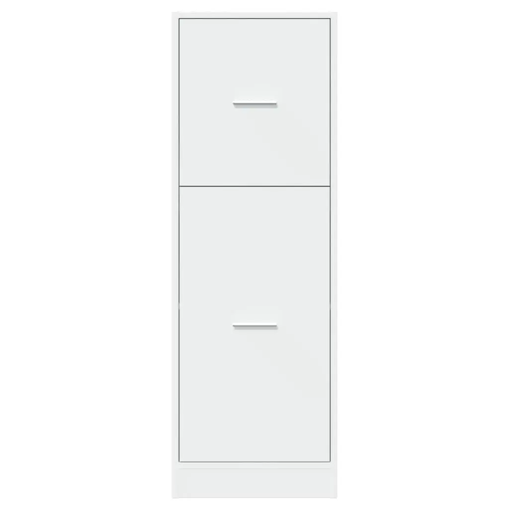 Apothecary Storage Cabinet White 40x41x118cm Engineered Wood Organiser Drawers for Home and Office