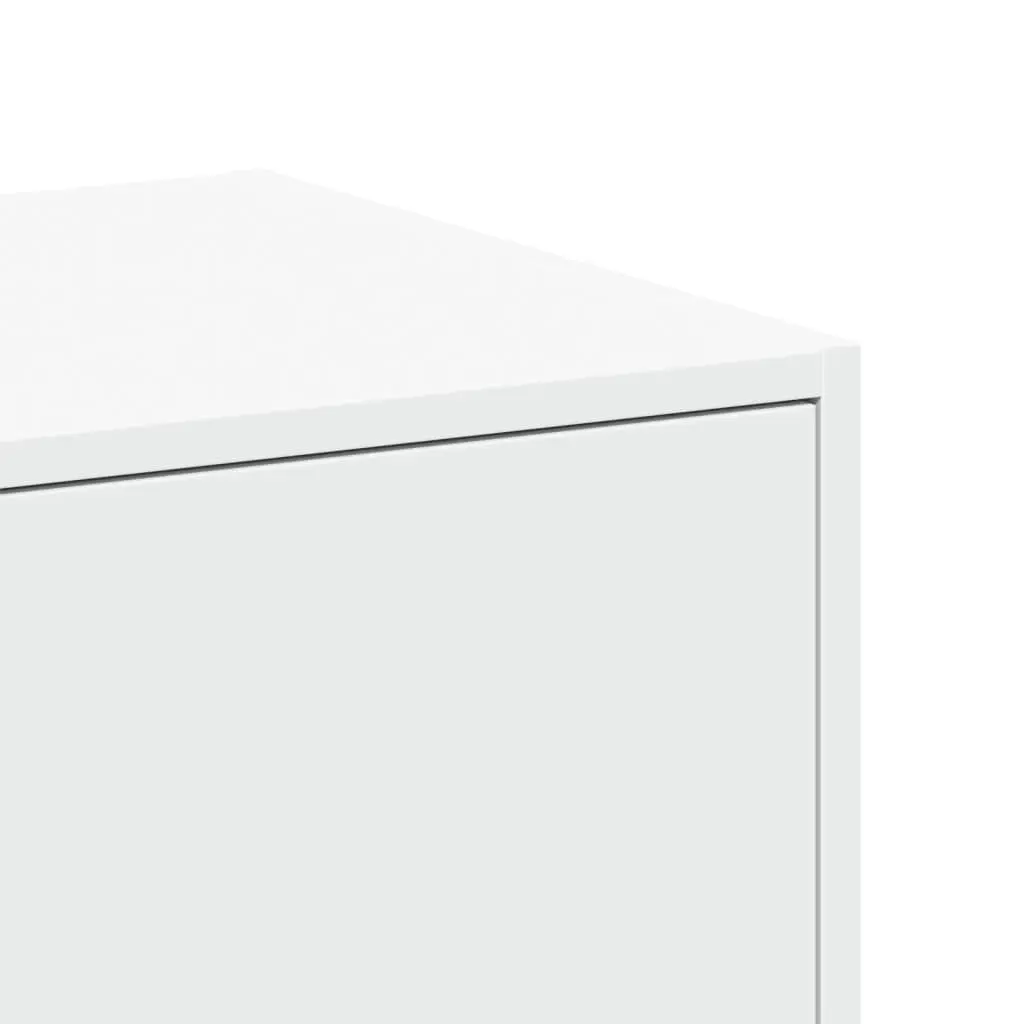 Apothecary Storage Cabinet White 40x41x118cm Engineered Wood Organiser Drawers for Home and Office