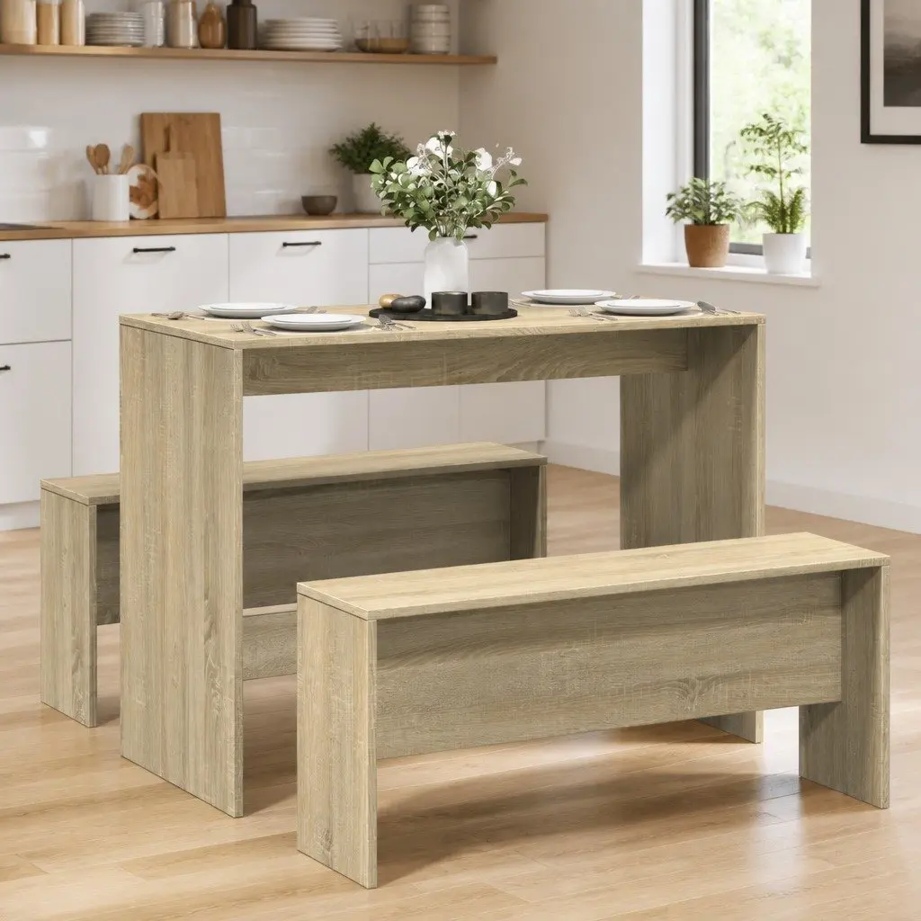 3-Piece Dining Table and Bench