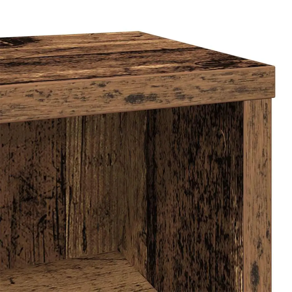 CD Cabinet Media Storage Unit Old Wood Style 21x20x88 cm