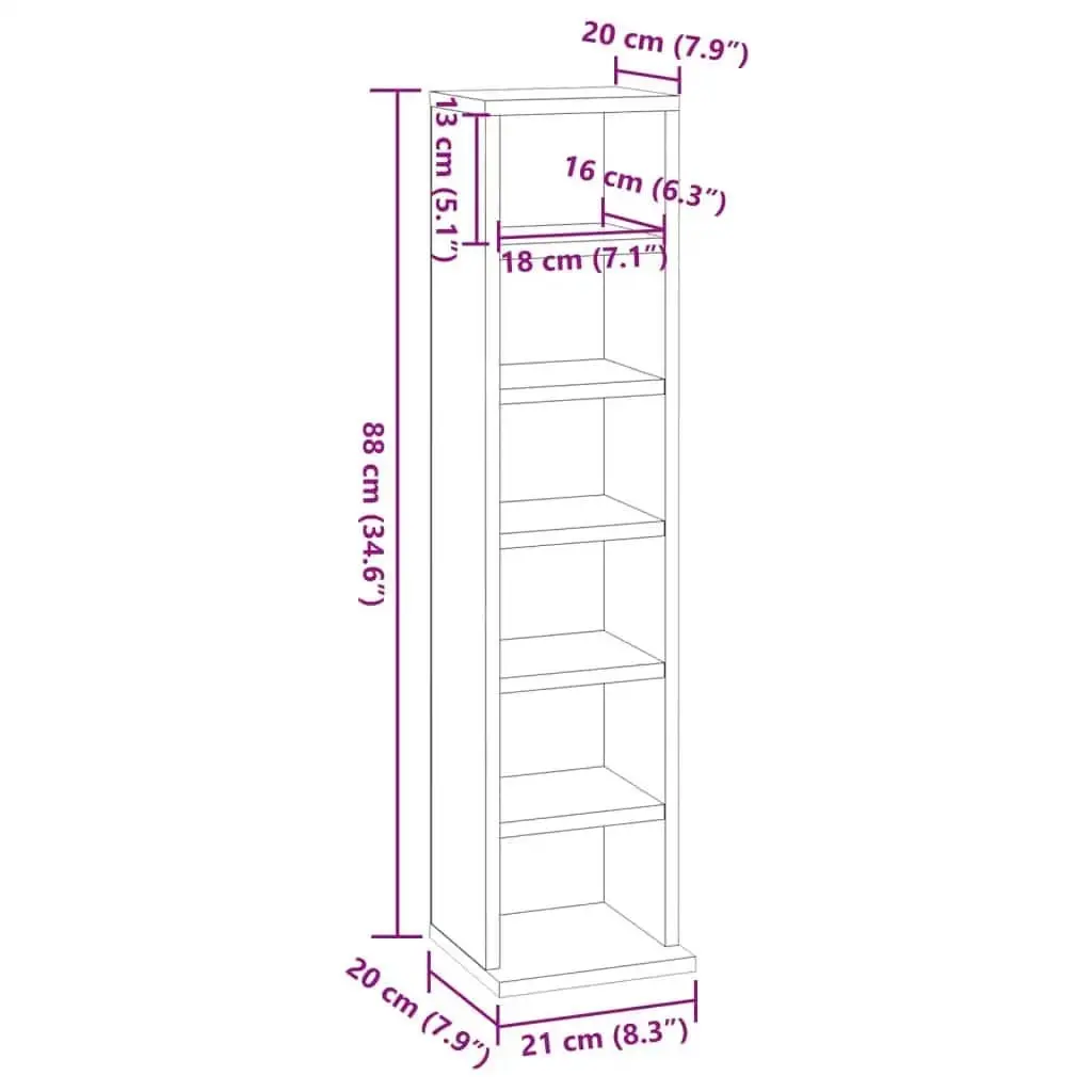 Artisan Oak CD DVD Storage Cabinet
