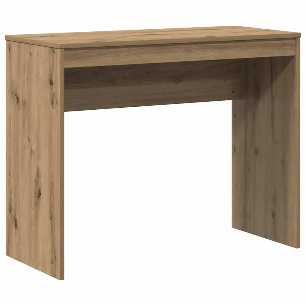 Artisan Oak Engineered Wood Desk 90x40x72cm Office Workstation Brown
