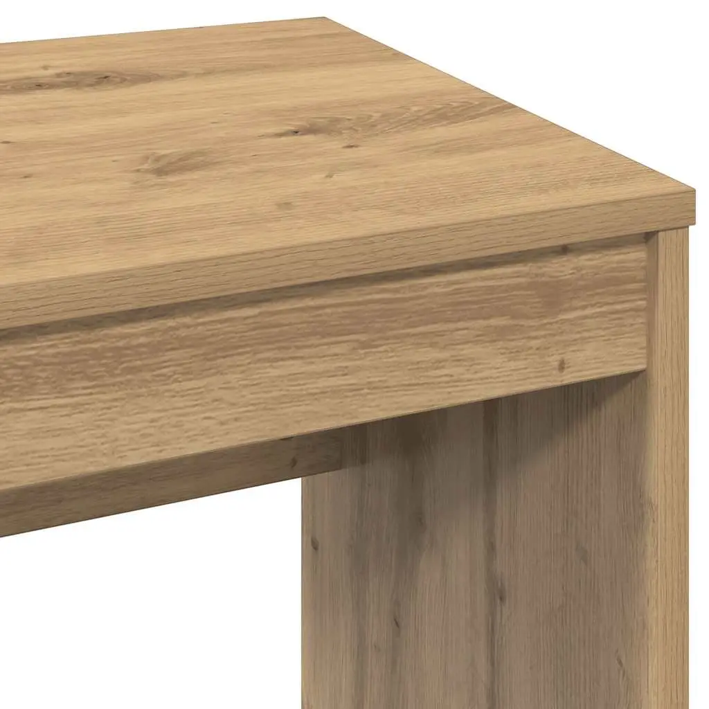 Artisan Oak Engineered Wood Desk 90x40x72cm Office Workstation Brown