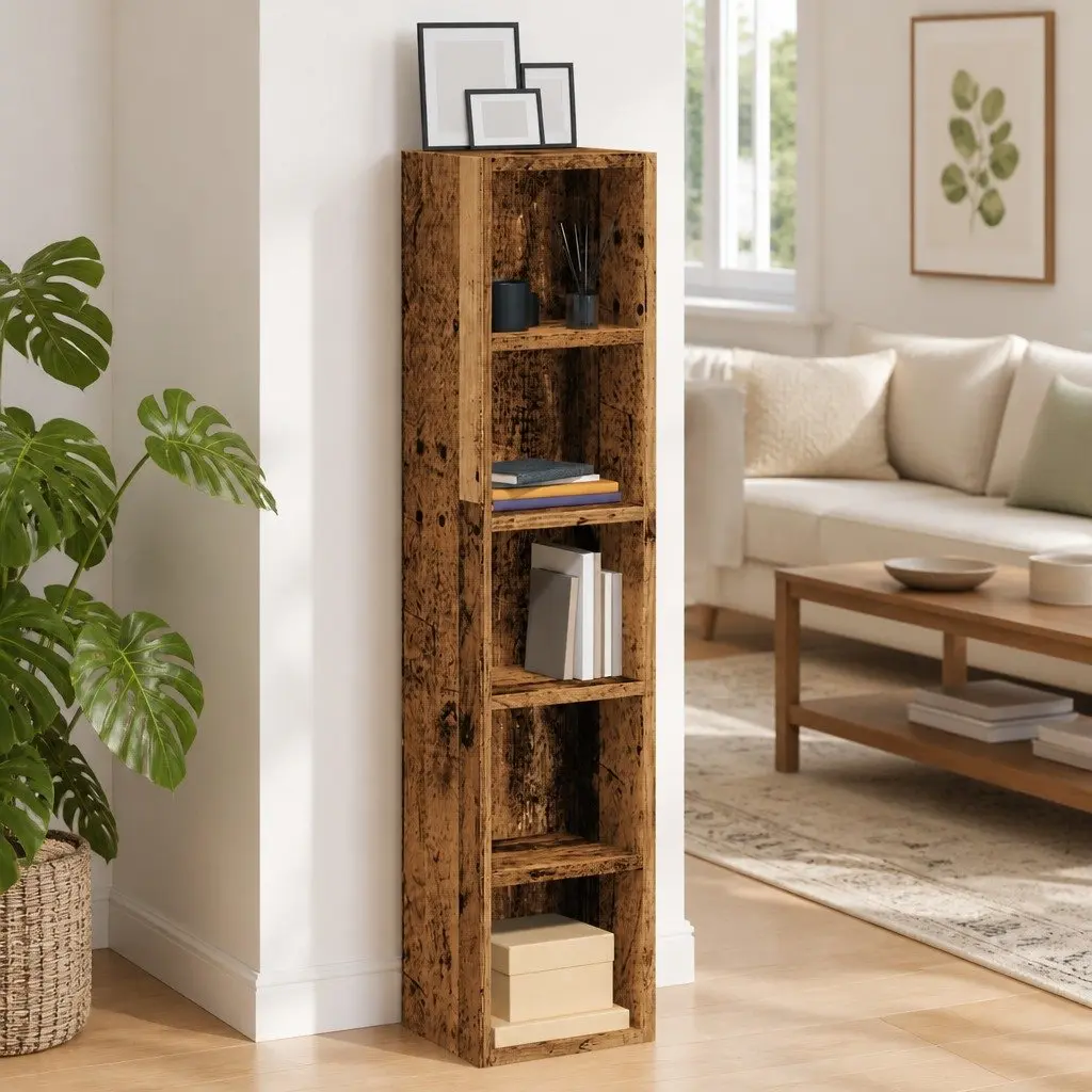 Brown Engineered Wood CD Storage Cabinets 2 Pack