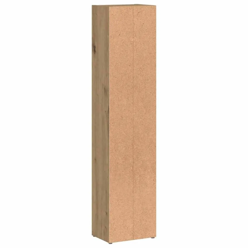 CD Storage Cabinet 5 Compartment Media Rack Engineered Wood Brown Bedroom Set of 2