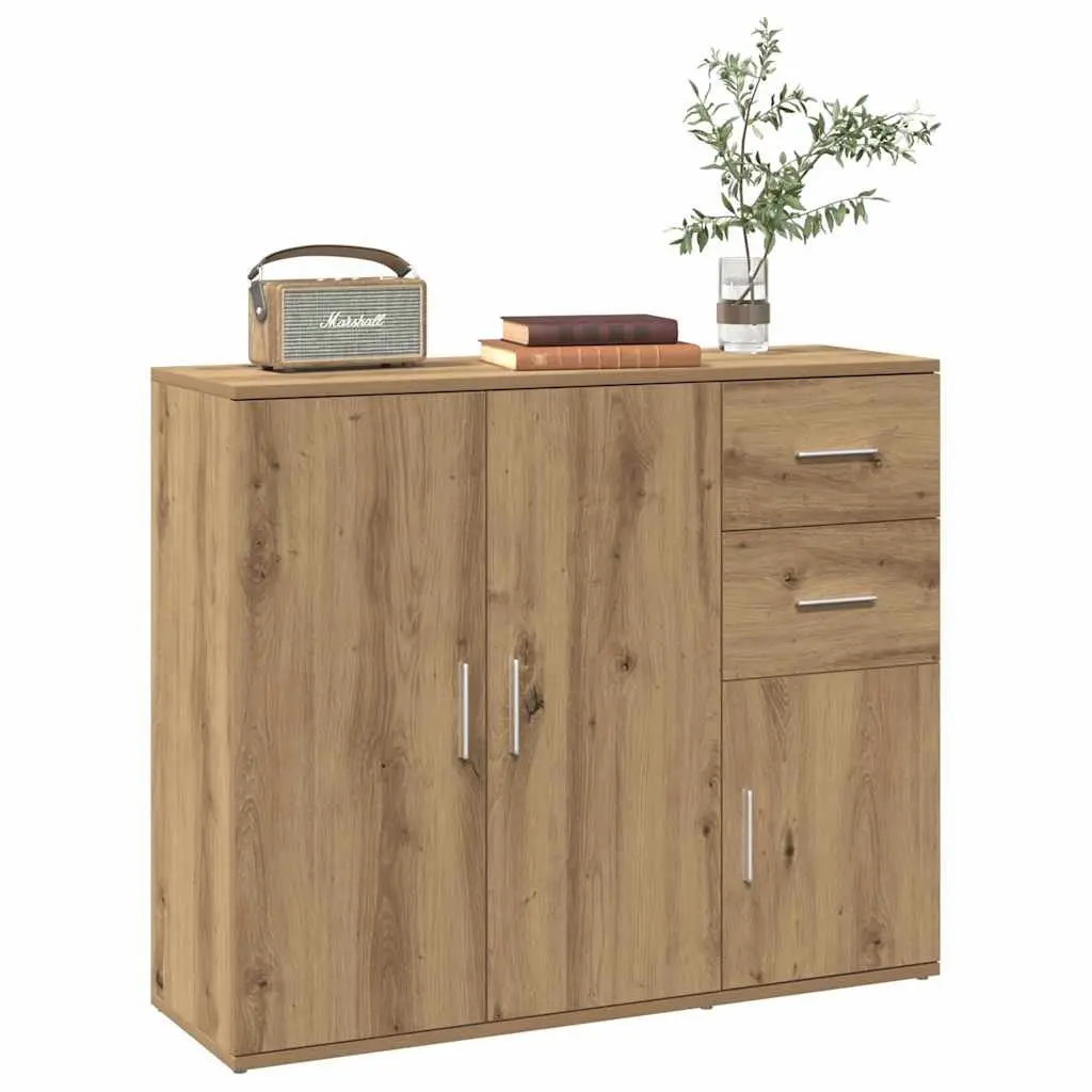 Sideboard Brown Engineered Wood Cabinet Storage Buffet Furniture Home Dining 91L x 29.5W x 75H cm