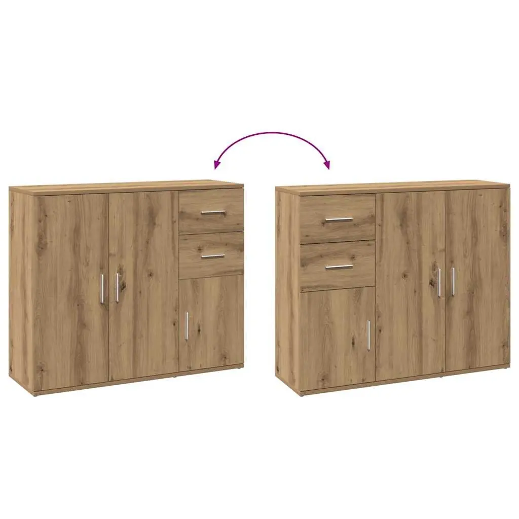 Sideboard Brown Engineered Wood Cabinet Storage Buffet Furniture Home Dining 91L x 29.5W x 75H cm