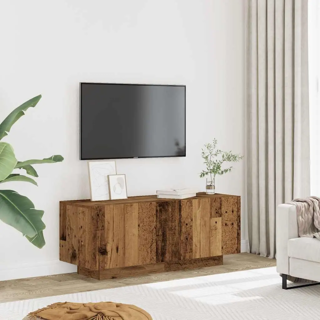 TV Cabinet Old Wood Style TV Stand Media Unit Entertainment Cabinet 100x35x40cm