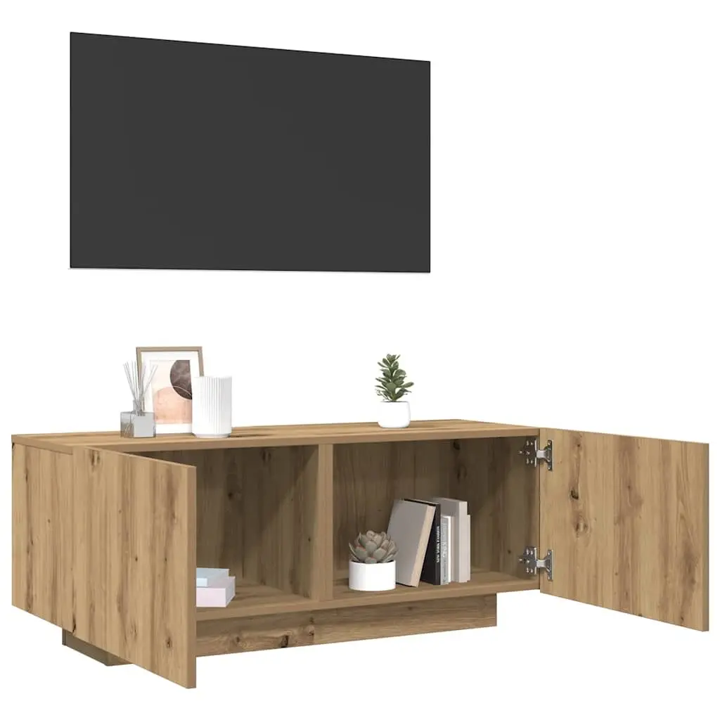 Brown Engineered Wood Media Unit 100x35x40 cm