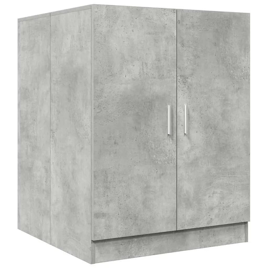 Washing Machine Cabinet Bathroom Laundry Storage Concrete Grey 2 Door Cupboard