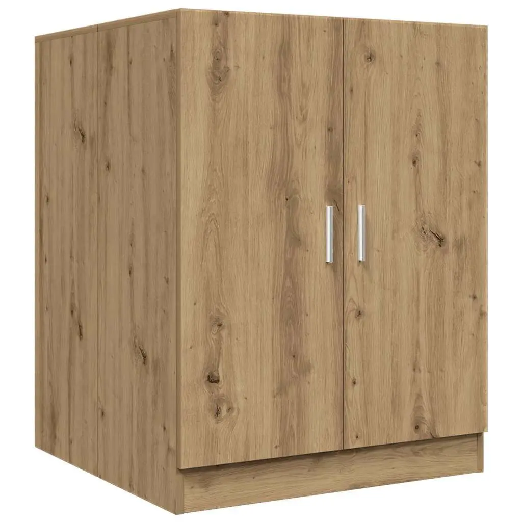 Washing Machine Cabinet Artisan Oak Bathroom Storage Cupboard 2 Door