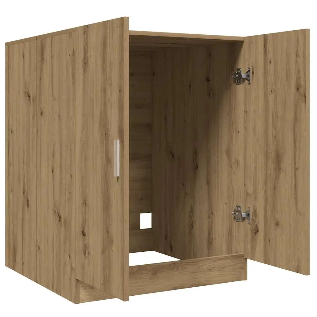 Washing Machine Cabinet Artisan Oak Bathroom Storage Cupboard 2 Door