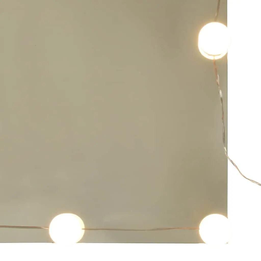 LED Bathroom Mirror Cabinet Wall Mounted Brown Engineered Wood Vanity Storage 90x31.5x62cm