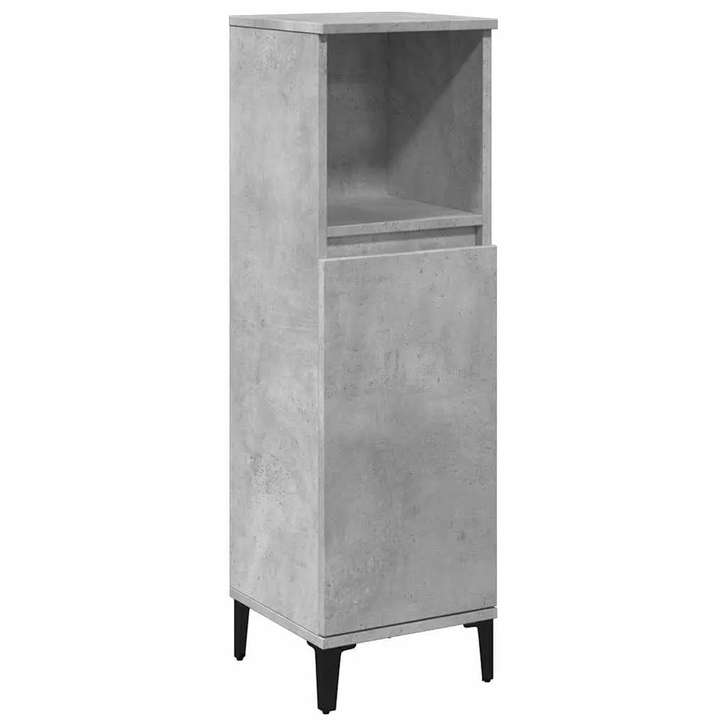 Bathroom Vanity Cabinet Grey 30x30x100 cm, Engineered Wood
