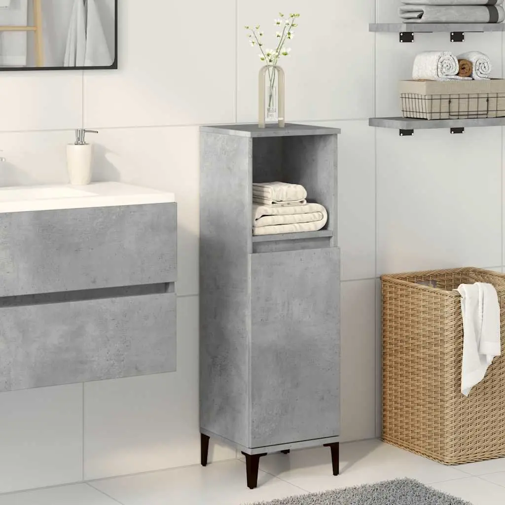 Bathroom Vanity Cabinet Grey 30x30x100 cm, Engineered Wood