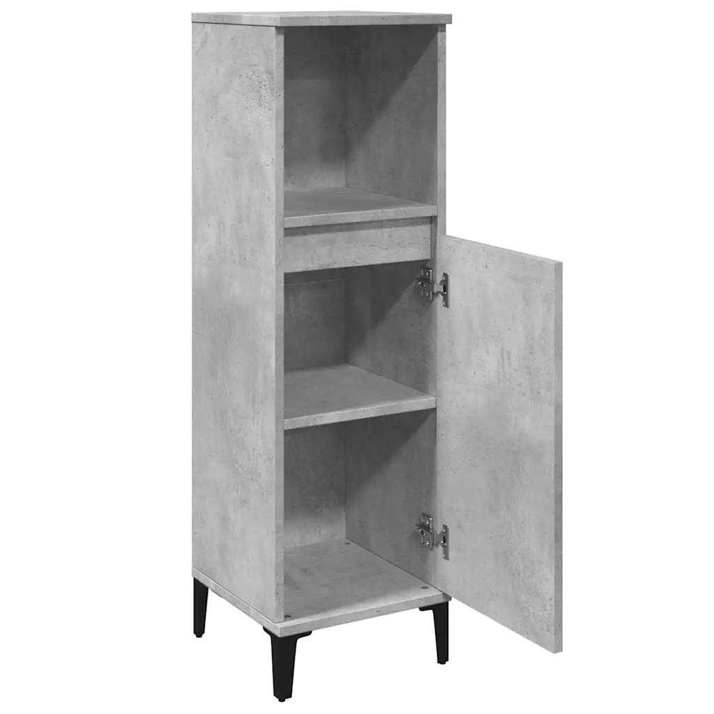 Bathroom Vanity Cabinet Grey 30x30x100 cm, Engineered Wood