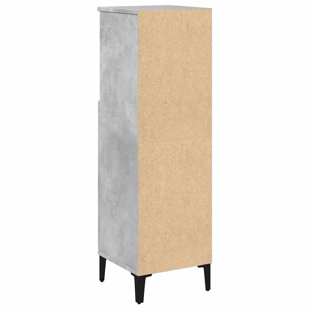 Bathroom Vanity Cabinet Grey 30x30x100 cm, Engineered Wood