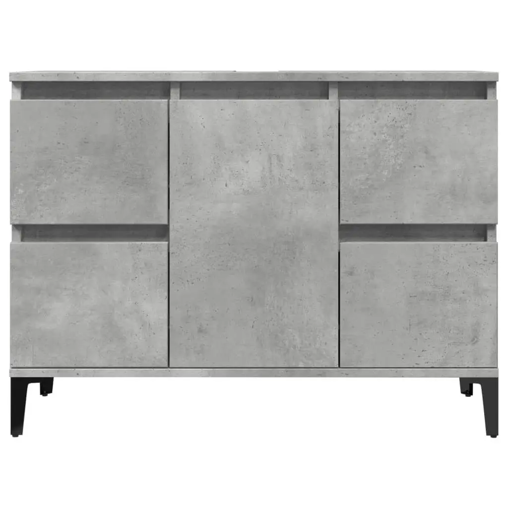 Grey Bathroom Sink Cabinet, 80x33x60cm, 4 Drawers