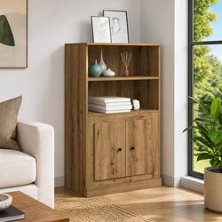 Highboard Cabinet in Brown - 60 x 35.5 x 103.5 cm
