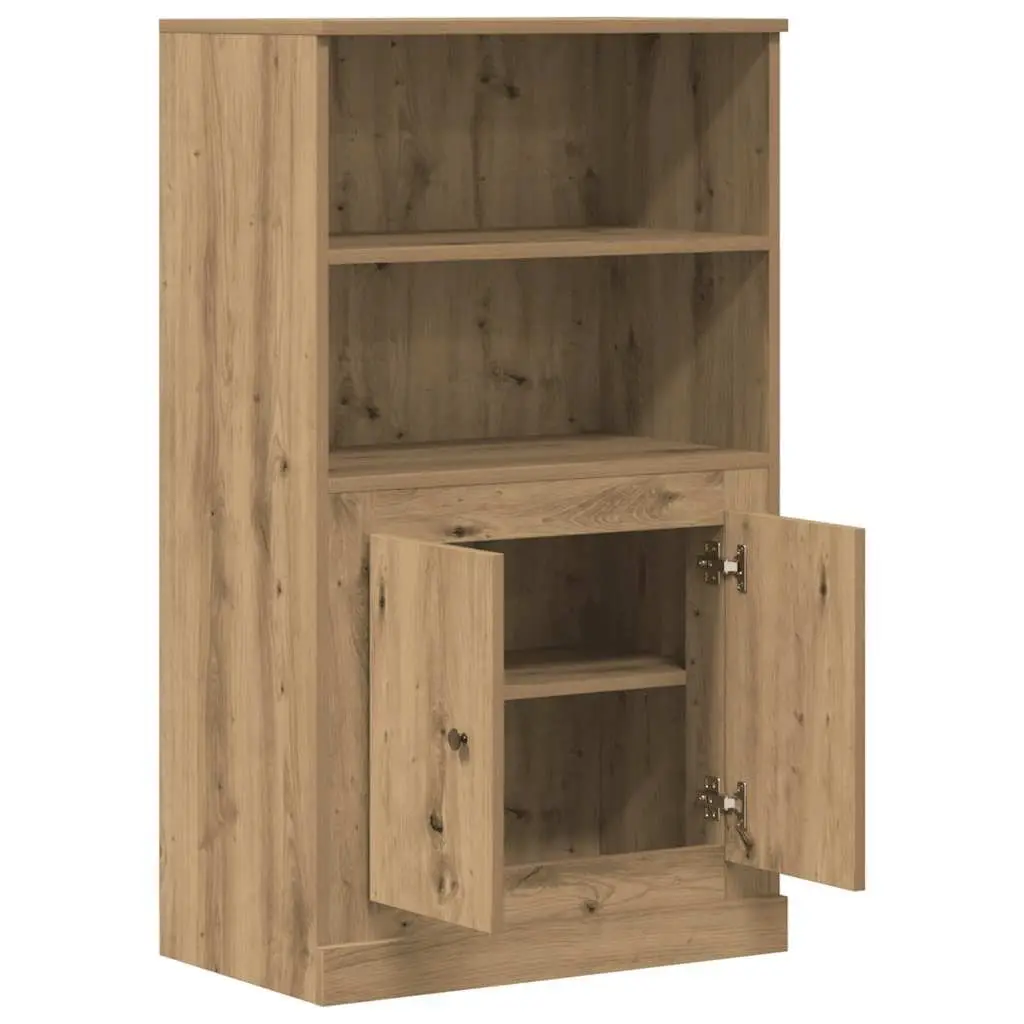 Highboard Storage Cabinet for Interior Use Brown Engineered Wood 60 x 35.5 x 103.5 cm