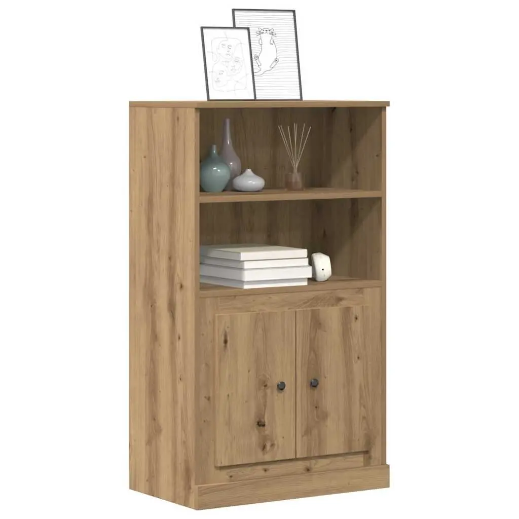 Highboard Storage Cabinet for Interior Use Brown Engineered Wood 60 x 35.5 x 103.5 cm