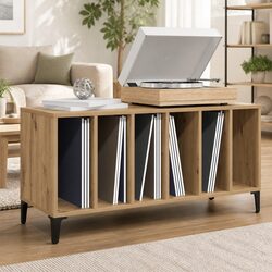 Record Storage Cabinet Specifications: Engineered Wood, 100x38x48 cm