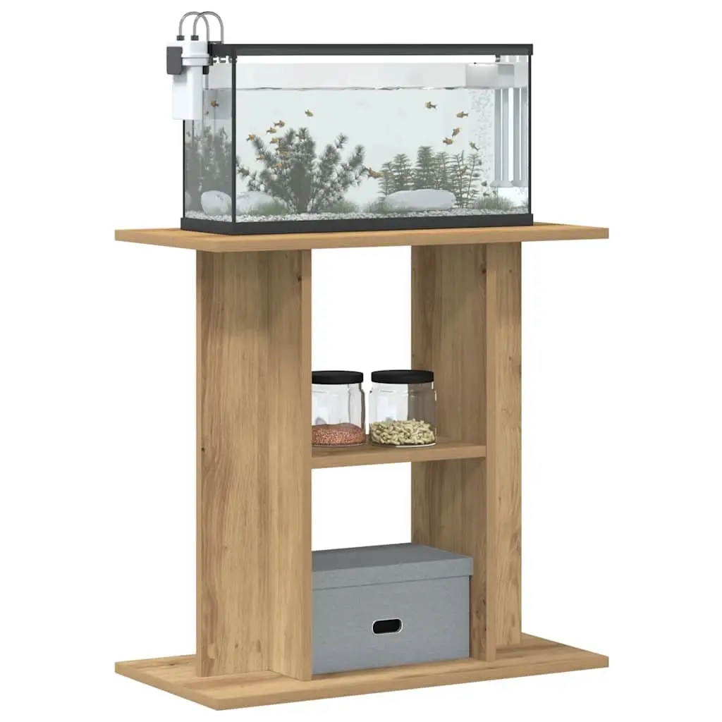 Aquarium Stand 60x30x60 cm Brown Engineered Wood Fish Tank 3 Tier Storage