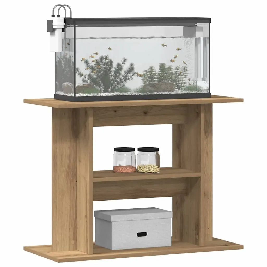 Aquarium Stand for Fish Tank 80x35x60 cm Brown Engineered Wood 3 Tier Storage Cabinet