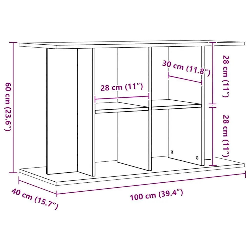 Aquarium Stand 100x40x60cm Brown