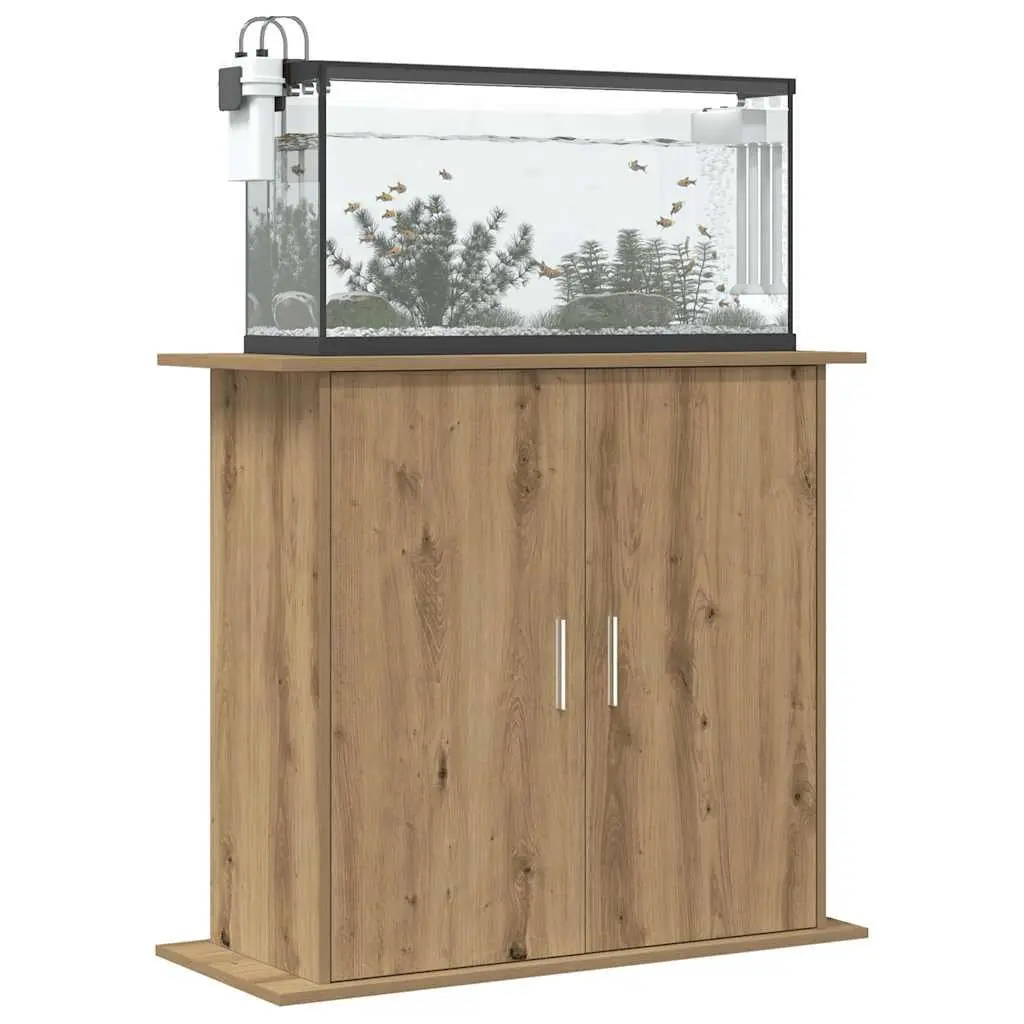 Aquarium Stand 3-Tier Storage for Fish Tank Cabinet Brown Engineered Wood Display