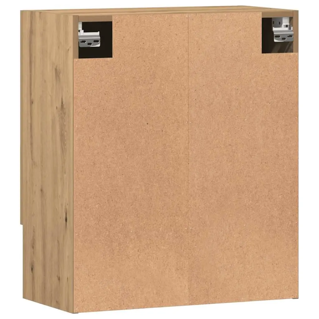 Wall Cabinet Storage Floating Engineered Wood Brown Home Organiser 60x31x70cm