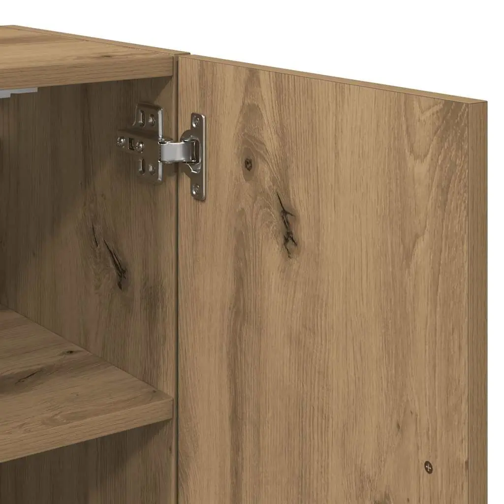 Floating Cabinet Wall Mounted Engineered Wood Brown 60x31x70 cm Space Saving Storage