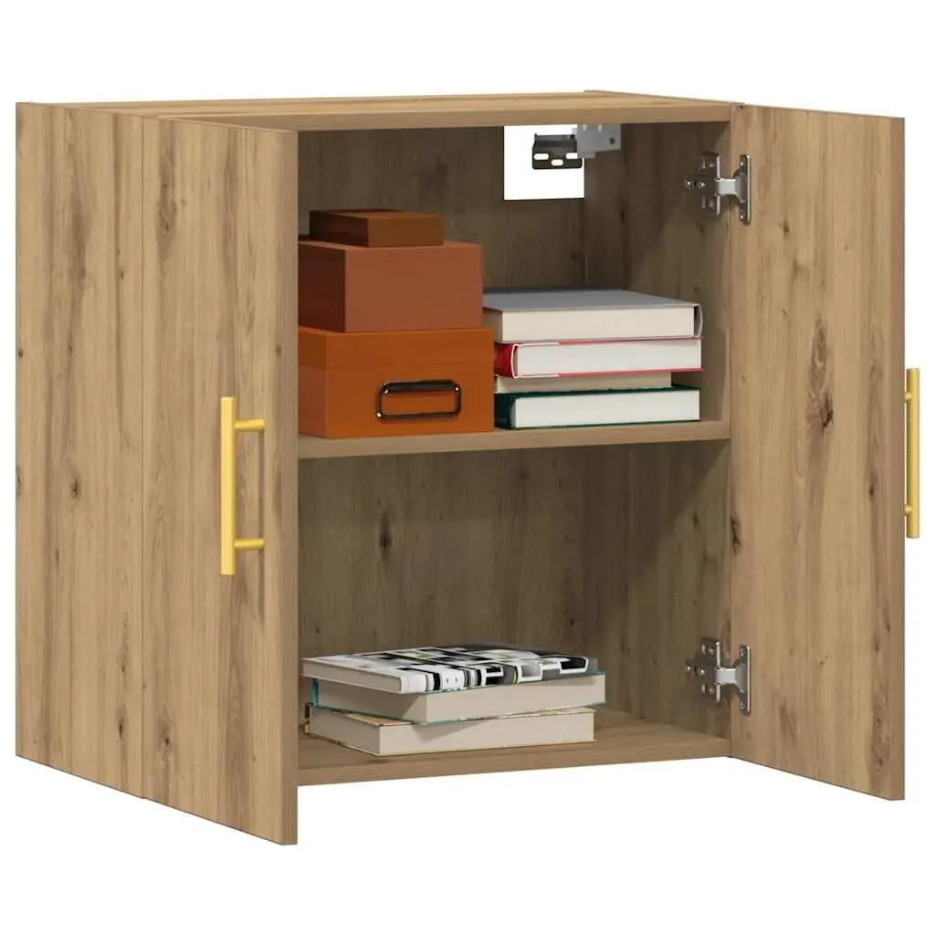 Wall Cabinet Storage Floating Engineered Wood Brown 60x31x60 cm Home Organiser