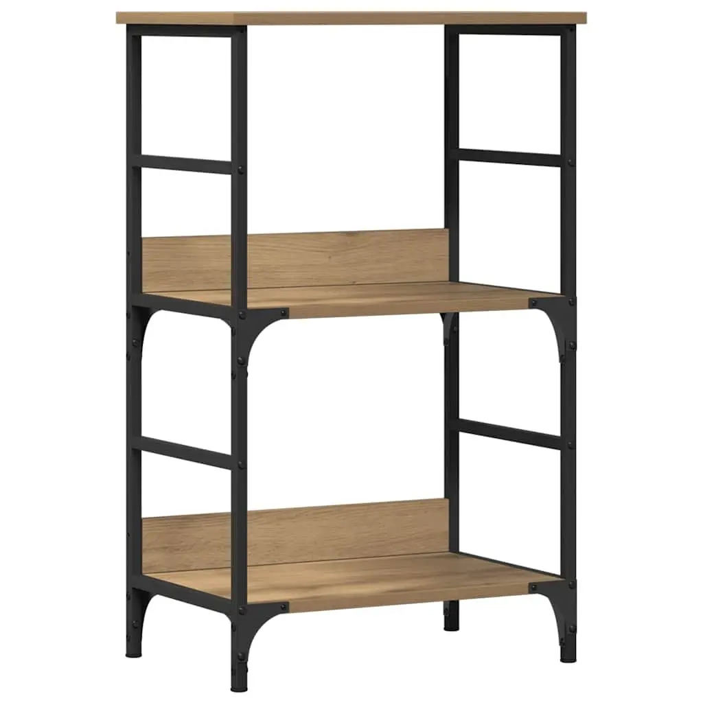 Book Cabinet Engineered Wood Storage Organizer Brown Shelving Unit 50x33x82cm