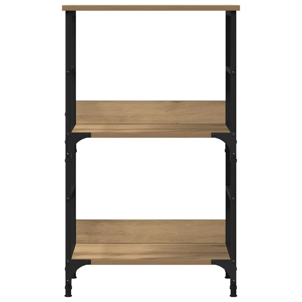 Book Cabinet Engineered Wood Storage Organizer Brown Shelving Unit 50x33x82cm