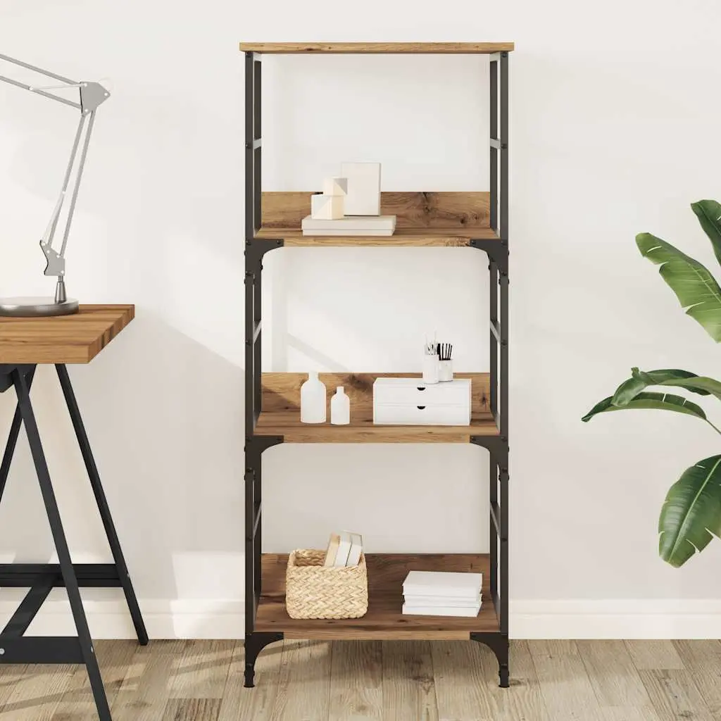 Book Cabinet Engineered Wood Brown Storage Bookshelf 50x33x117.5cm Display Unit