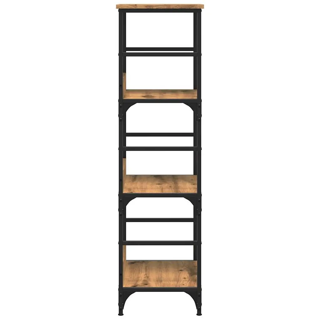 Book Cabinet Engineered Wood Brown Storage Bookshelf 50x33x117.5cm Display Unit
