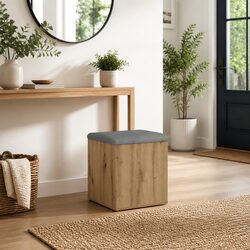 Storage Bench Dimensions: 42 x 42 x 45 cm, Engineered Wood