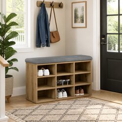Shoe Bench Storage with Dimensions 82x32x50 cm in Brown