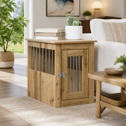 Specs of Dog Crate Furniture: 45x62x59 cm, Brown