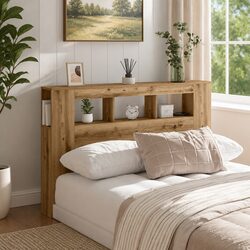 Brown Engineered Wood LED Headboard Specifications