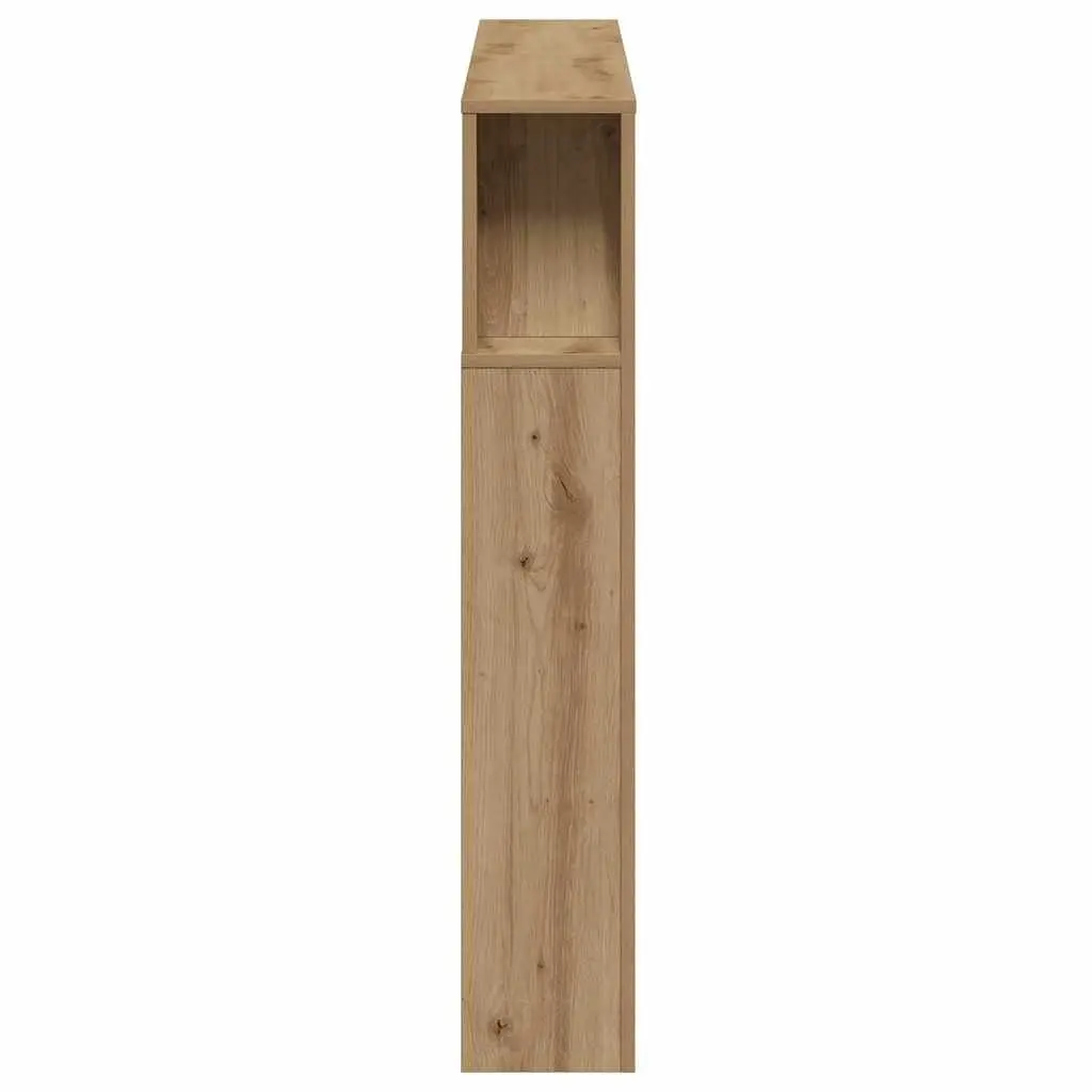 Brown Engineered Wood LED Headboard