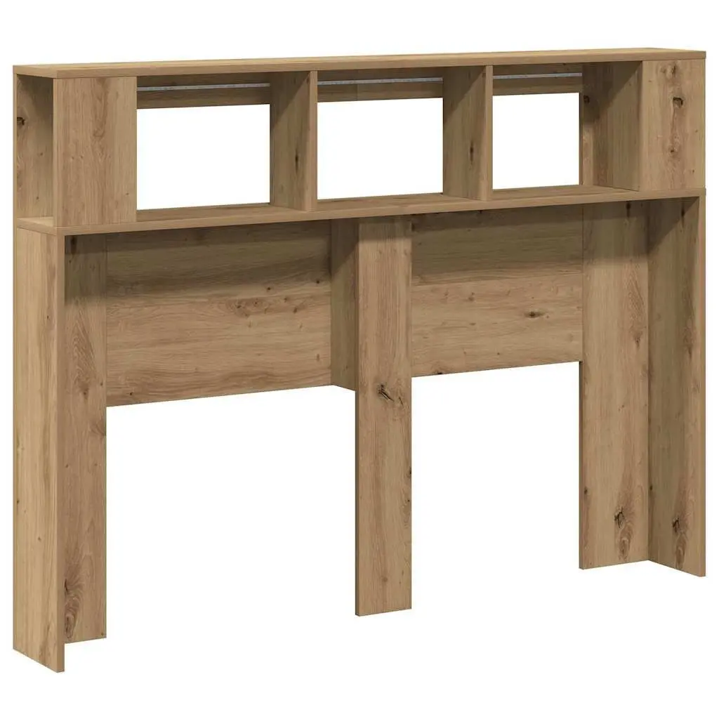 Brown Engineered Wood LED Headboard